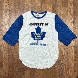 Vintage 70s Toronto Maple Leafs York Originals Property Baseball T Shirt Mens M